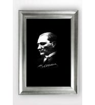 Gümüş Çerçeveli Atatürk Tablo cv1388