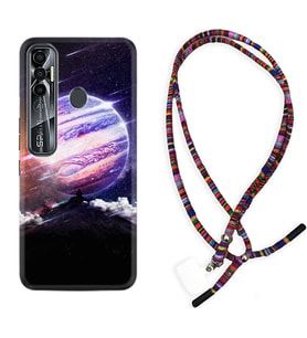 Tecno Spark 6 6 Go 8C 8 Pro 7 7 Pro Kılıf Boyun Asklı Rasta Silikon Super Planet 1797