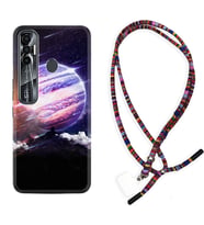 Tecno Spark 6 6 Go 8C 8 Pro 7 7 Pro Kılıf Boyun Asklı Rasta Silikon Super Planet 1797