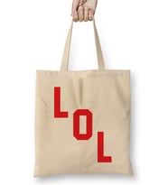 Lol Red Digital Font Bez Çanta Uzun Saplı