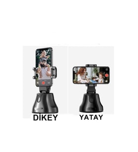360° Hareket Algılayıcı Akıllı Selfie-Tripod Otomatik Yüz Takip Sistemli Telefon Tutucu