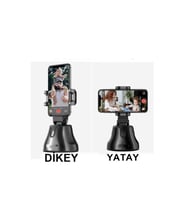 360° Hareket Algılayıcı Akıllı Selfie-Tripod Otomatik Yüz Takip Sistemli Telefon Tutucu
