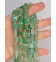 Aventurin Taşı Yandan Oyuklu Kare Kesim 10x10mm Dizi (49572)