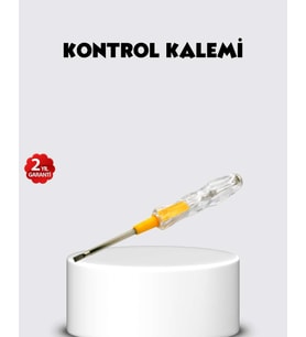 Neon Lambalı Elektrik Kontrol Kalemi Nikel Kaplama 110-220V