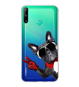 PrintiFy Huawei P40 Lite E ile Uyumlu 1mm Slim Fit Köpek 2 050e Baskılı Şeffaf  Kılıf