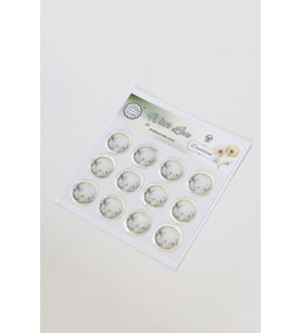 Mühürcüm 12 Adet Hazır Kendinden Yapışkanlı Çiçek Karahindiba Sticker Mühür KYSM108