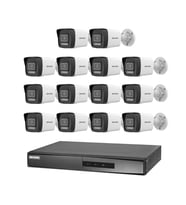 Hikvision 14 Kameralı 2 Mp Hybrid Light İp Güvenlik Kamera Seti DS-2CD1023G2-LIUF (Dahili Mikrofonlu)