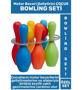Premium Eğlenceli Motor Beceri Koordinasyon Geliştirici 6+2 Parça Çocuk BOWLİNG SETİ