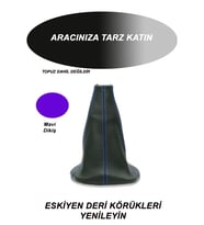 Chevrolet Aveo Uyumlu Araç,araba,oto Vites Körüğü Mavi Dikiş