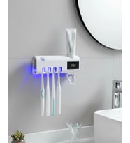 Sensörlü UV Sterilize Diş Fırçası Tutucu ve Macun Sıkma Aparatı