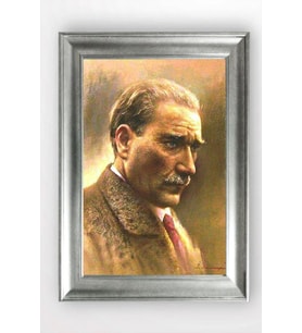 Gümüş Çerçeveli Atatürk Tablo a800