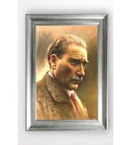 Gümüş Çerçeveli Atatürk Tablo a800