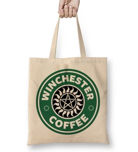 Supernatural Winchester Coffee Bez Çanta Uzun Saplı