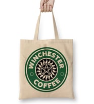 Supernatural Winchester Coffee Bez Çanta Uzun Saplı