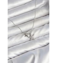 Pirinç Gümüş Renk Minimal Yıldız Model Kadın Kolye TJ-BKO11146