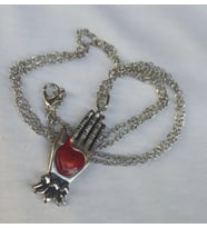 KIRMIZI MİNELİ MARIE'S HAND KOLYE