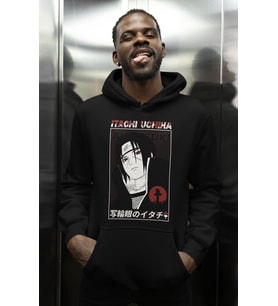 Itachi Uchiha Naruto Baskılı Unisex Oversize Anime Karakter Hoodie
