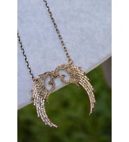 STONEAGE JEWELLERY İki Renkli Melek Kanat Bayan Kolye