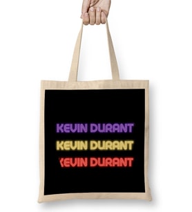 Kevin Durant - Basketball Gifts Vintage Retro Rainbow Quotes For BOYS AND Dad Bez Çanta Uzun Saplı