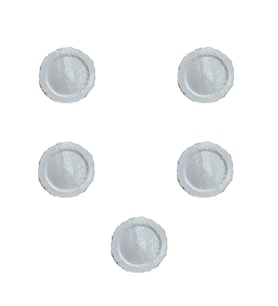 Parti Davet Piknik Doğum Günü Sert Plastik Mika Tabak - Beyaz - 18 Cm. - 6'lı 5 Paket