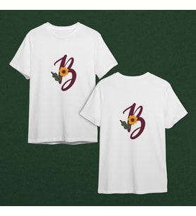 Baş Harf Tasarımlı Tişört Kişiye Özel ( Unisex - Büyük - Çocuk )