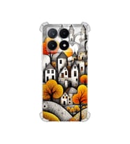 PrintiFy Poco X6 Pro ile Uyumlu Düşlerin Dansı Serisi Göçebe Şatolar Tasarımlı Uv Baskılı Köşe Korumalı Antişok Kılıf