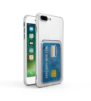coverzone iPhone 7 ile uyumlu K?l?f ?effaf ve P�r�zs�z Kartl?kl? ?effaf Z-Setra Clear Silikon Kapak