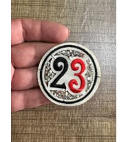 5X6 CM ÜTÜ İLE YAPIŞAN 23 RAKAMI YAMA ARMA DİKİŞ HOBİ GİYİM AKSESUARI
