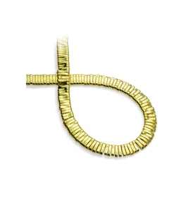 Hematit Doğal Taş Altın Sarı Çift Delikli 10x2mm Dizi