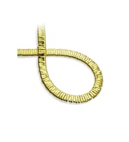 Hematit Doğal Taş Altın Sarı Çift Delikli 10x2mm Dizi