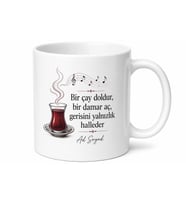 Arabesk Dinleyenlere Yalnızlık Çay ve Hüzün Damar Şarkılar Kupa Bardak Hediye