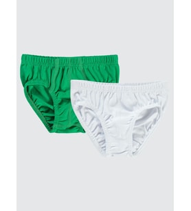 Civil Boys Basic 2-10 Yaş 2'li Külot Set - Yeşil (Yeşil-Beyaz)