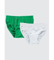 Civil Boys Basic 2-10 Yaş 2'li Külot Set - Yeşil (Yeşil-Beyaz)