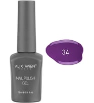 Uv Kalıcı Koyu Mor Jel Oje 34 - Gel Polish - 12 ml