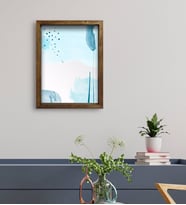 BK Gift Otel Odası Konseptli Doğal Masif Ahşap Çerçeveli Tablo 45x65cm-31