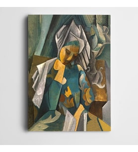 Düşünen Kadın Modern Sanat Kanvas Tablo