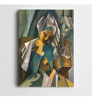 Düşünen Kadın Modern Sanat Kanvas Tablo