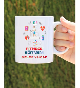 fitness eğitmeni özel tasarım kupa bardak