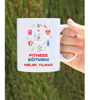 fitness eğitmeni özel tasarım kupa bardak