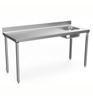 Electrolux Professional Özel Şef Çalışma Tezgahı, Tek Evyeli (evye Sağda), Sırtlı - 1800 Mm TL1810DXPN