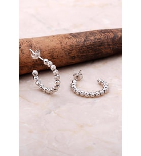 Dorika Rodyumlu 925 Ayar Gümüş 19 Mm Halka Küpe 5034