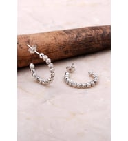 Dorika Rodyumlu 925 Ayar Gümüş 19 Mm Halka Küpe 5034