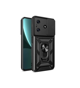 Tecno Spark 10C Uyumlu Kılıf Magnetik Standlı Kamera Korumalı Zore Sürgülü Vega Kapak