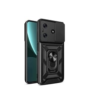 Tecno Spark 10C Uyumlu Kılıf Magnetik Standlı Kamera Korumalı Zore Sürgülü Vega Kapak