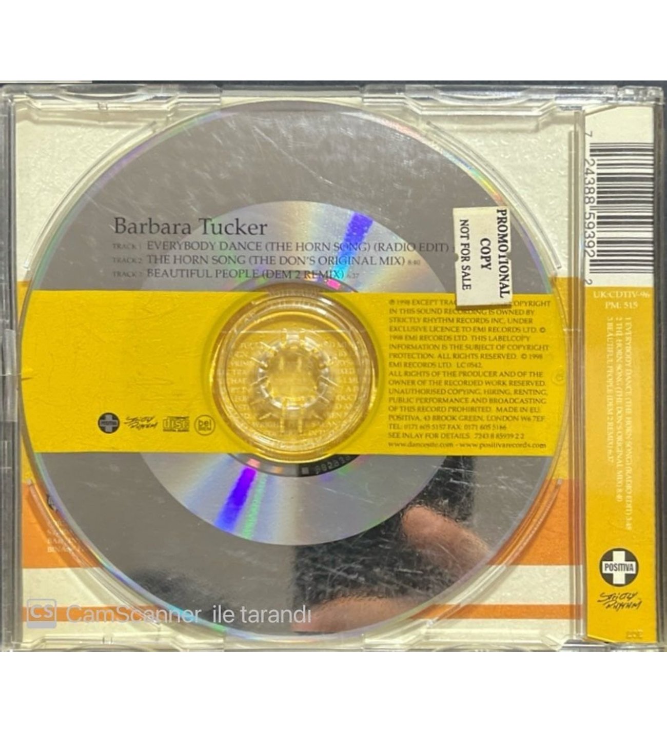 Barbra Tucker Everybody Dance Maxi Single CD