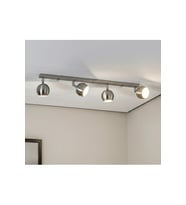 GU10 Dörtlü İnox Hareketli Küre LED Spot Tavan Avize Os ram Ampüllü Tasarruflu Modern Led PLOFONYER