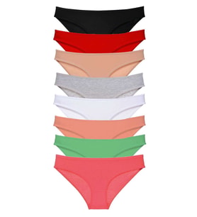 8 adet Süper Eko Set Likralı Kadın Slip Külot Set 1