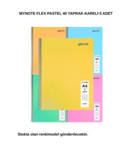 FLEX Pastel Defter A4 40 Yaprak Kareli 5 Adet
