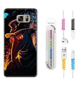 Samsung S7 Edge S20 Fe Plus Ultra S21 S22 Kılıf Kablo Koruma Spiral Silikon Karga 1616
