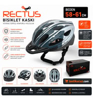BİSİKLET KASKI ( GRİ FÜME YETİŞKİN VİZÖRLÜ LED IŞIKLI BEDEN 58/61)